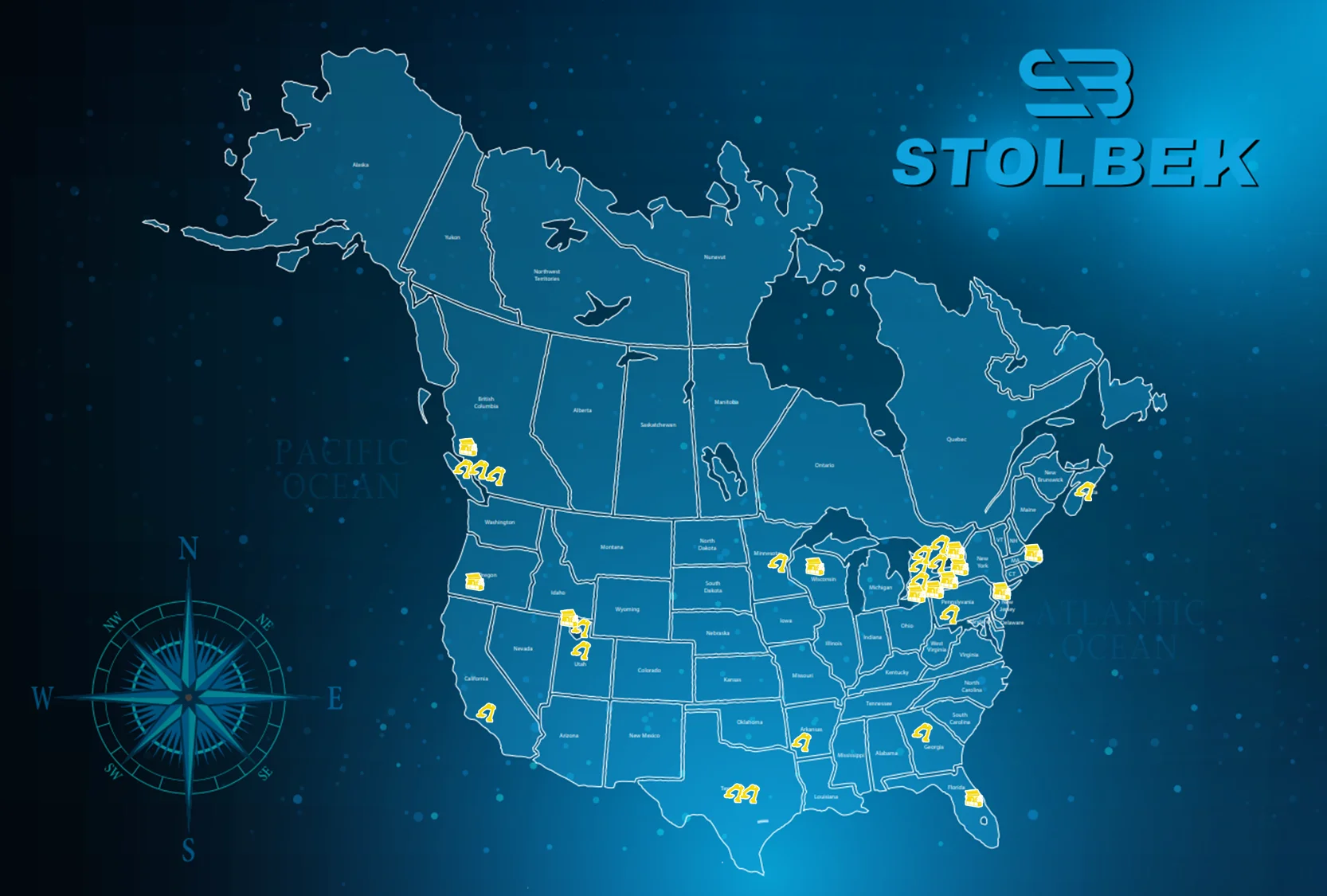 Map of installations
